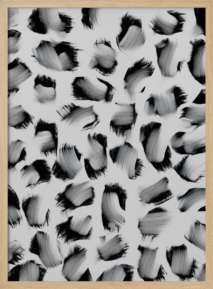 Black and White Strokes Poster