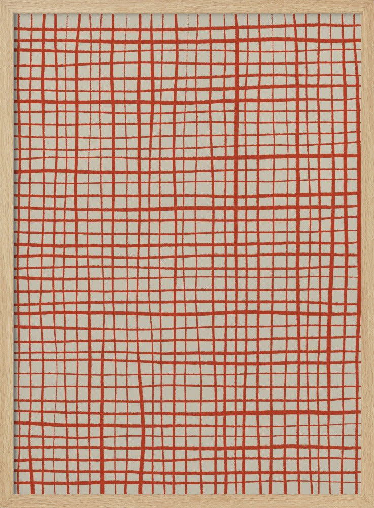 Hand Drawn Grid Pattern Poster