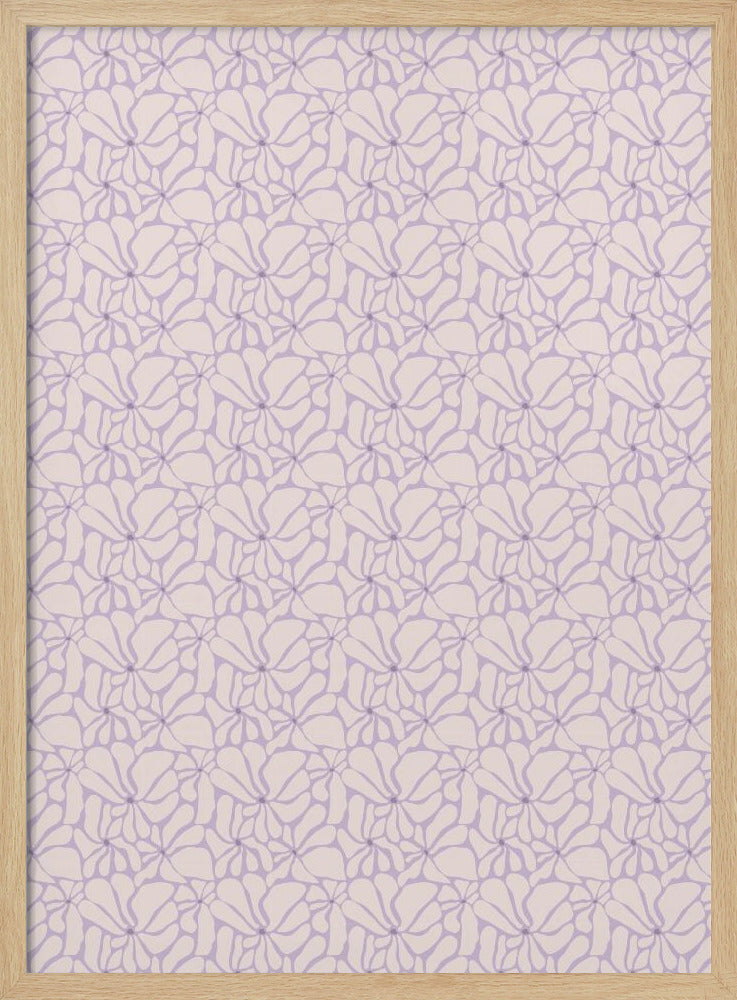 Cute Purple Flower Pattern Poster