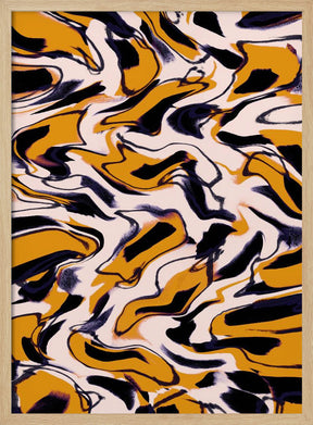 Liquid Yellow Pattern Poster