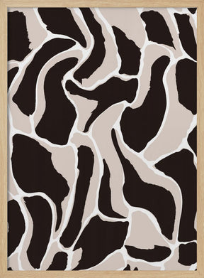 Beige And Brow Animal Pattern Poster