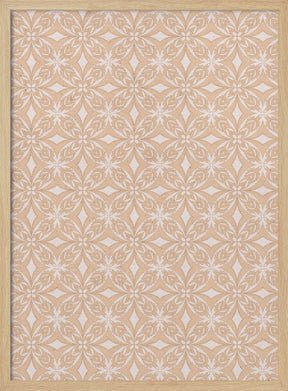 Geometric Beige Tile Pattern Poster