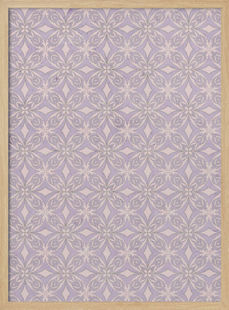 Geometric Purple Tile Pattern Poster