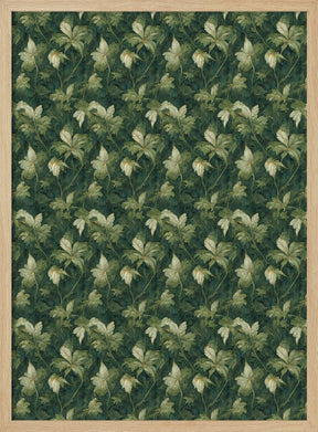 Green Leafs Pattern Poster