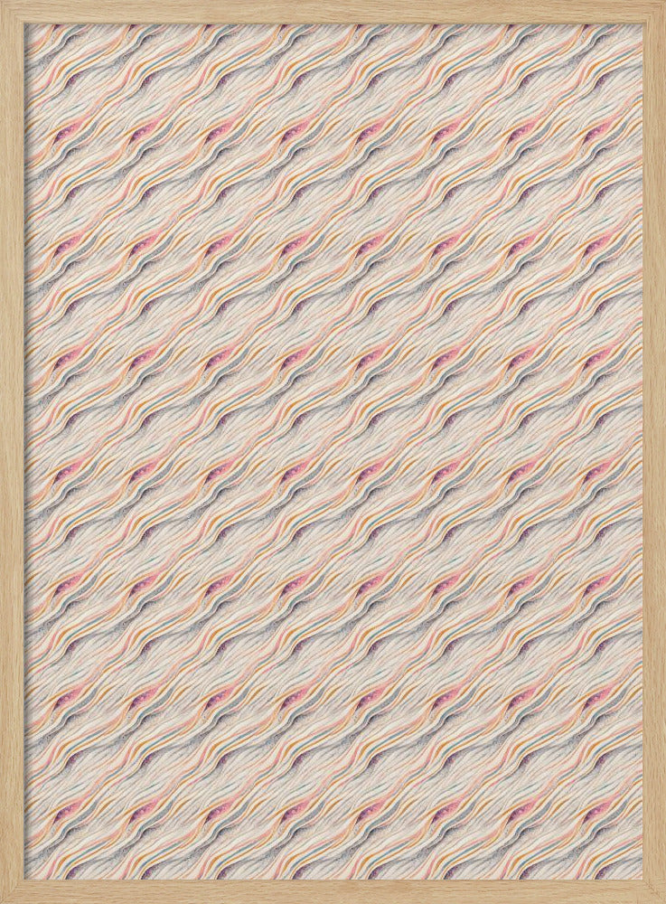 Pastel Waves Pattern Poster