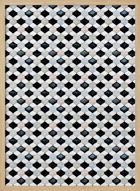 Black and White Tile Pattern Poster