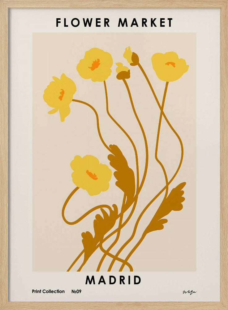Flower Market. Madrid Poster
