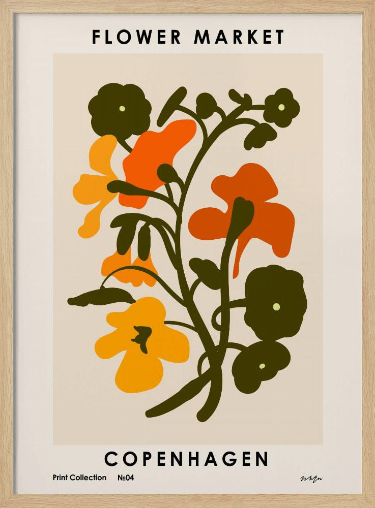 Flower Market. Copenhagen Poster