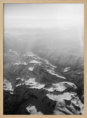 Alps in Black and White Poster