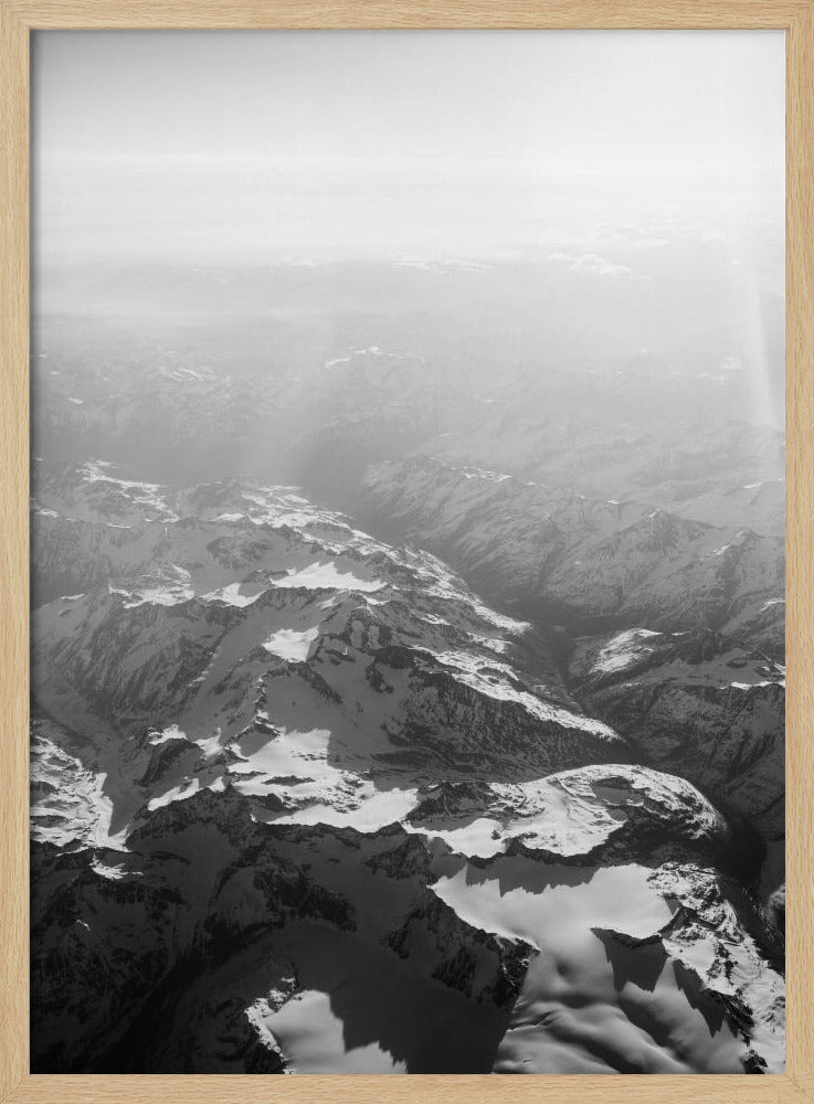 Alps in Black and White Poster