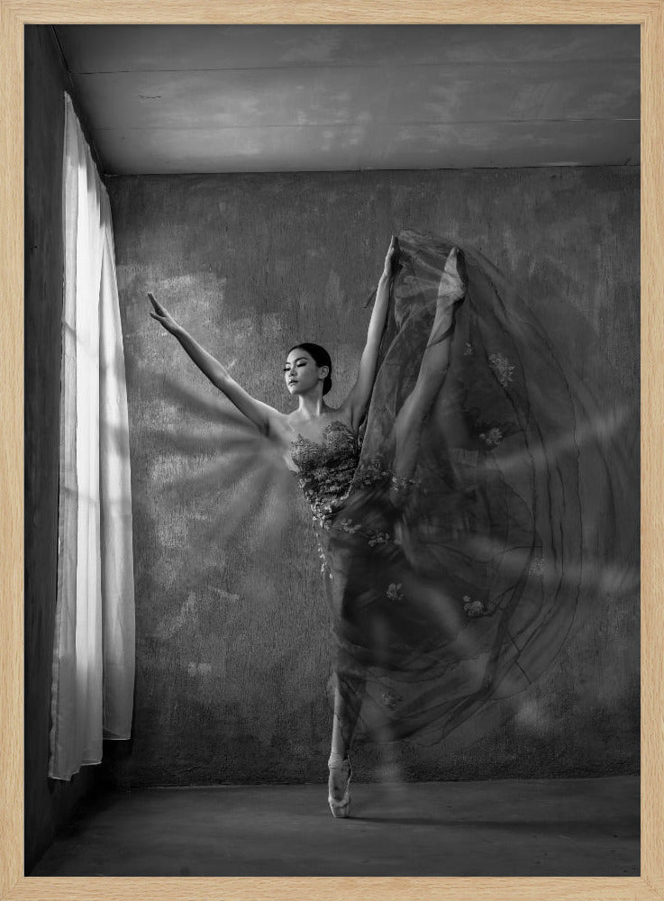 Balerina Movement Near Window Poster