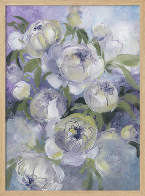 Sady painterly florals in violet Poster