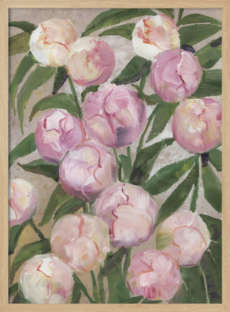 Valenty painterly peonies Poster