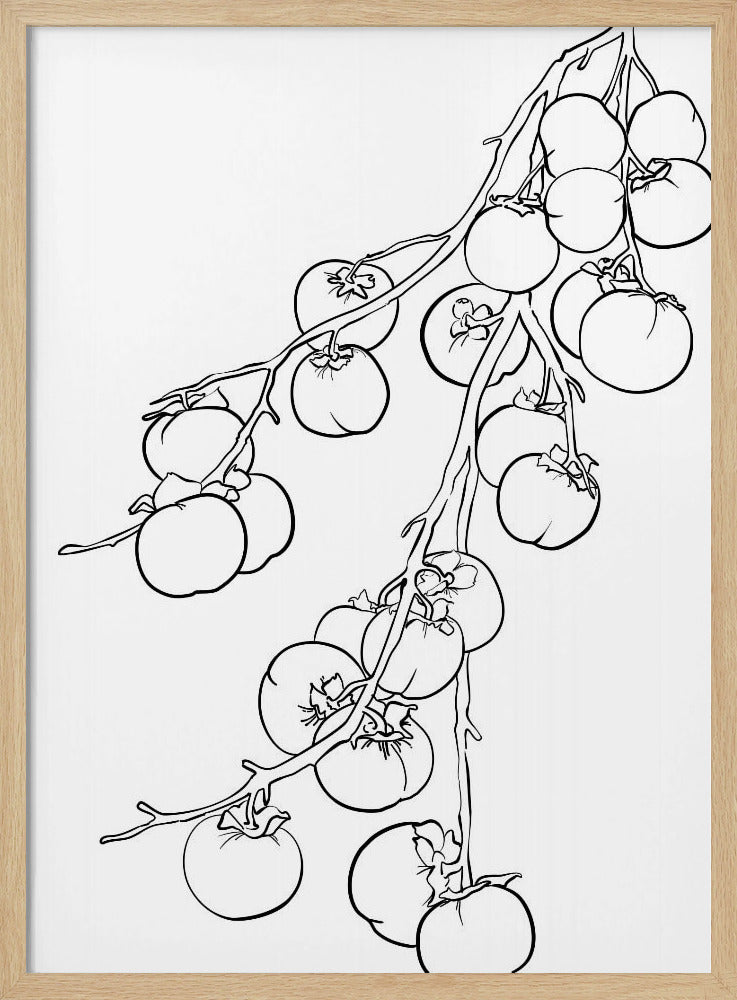 Branch of persimmons Poster