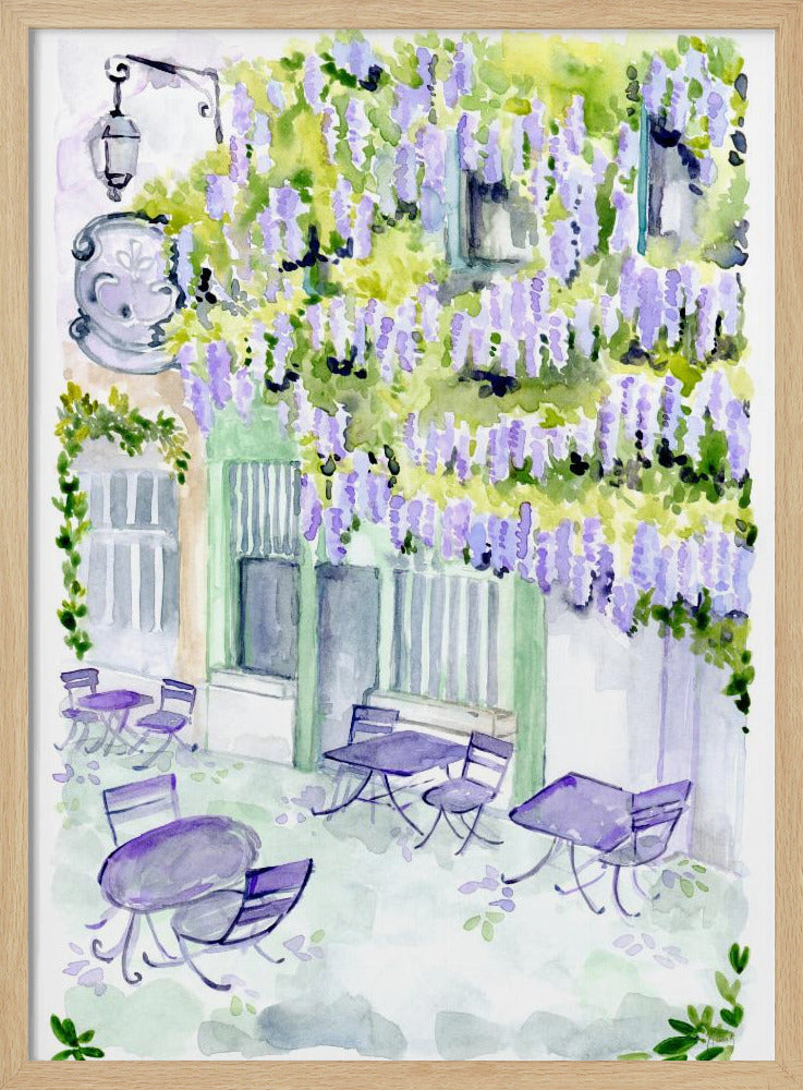 Naive Paris cafe Poster