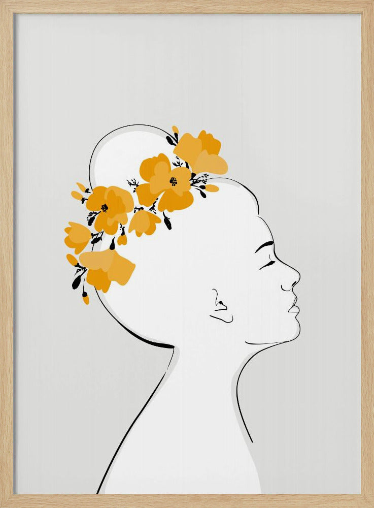 Floral Sanyu portrait Poster