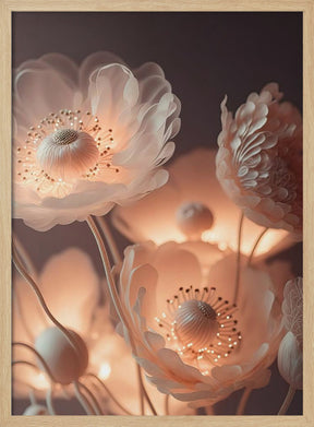 Glowing Flowers Poster