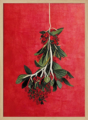 Painted Mistletoe Poster