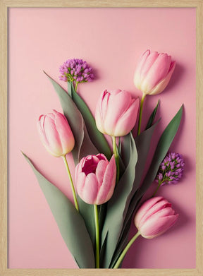 Pink Tulips Poster