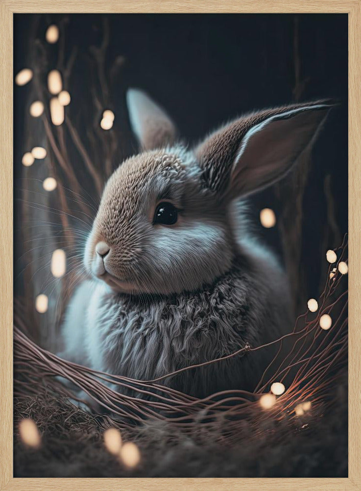 Bunny In The Nest Poster