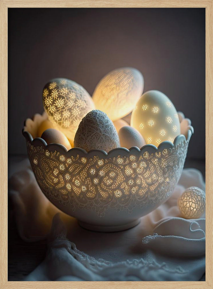 Glowing Eggs Poster