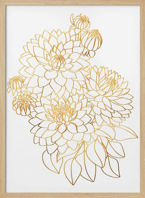 Pacey bouquet in gold Poster