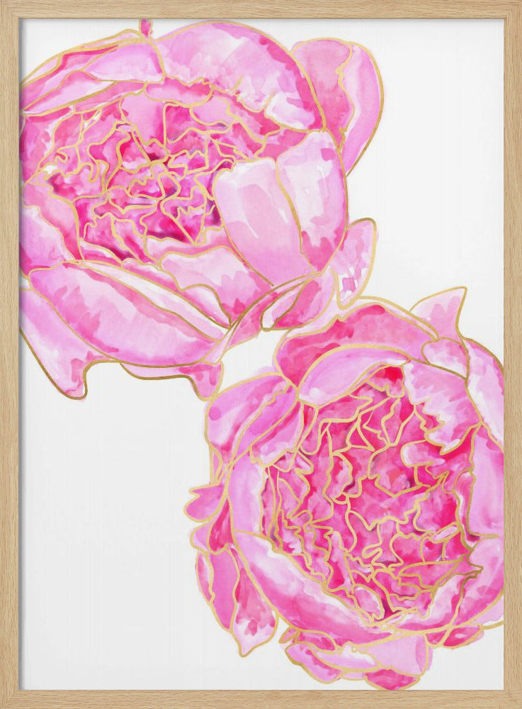 Sally's peonies Poster