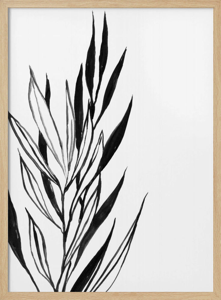 Anchali leaves line art Poster