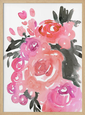 Maeko loose watercolor florals II Poster