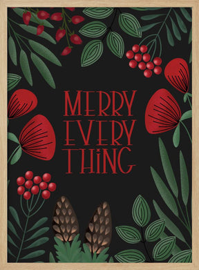 Merry everything in black Poster