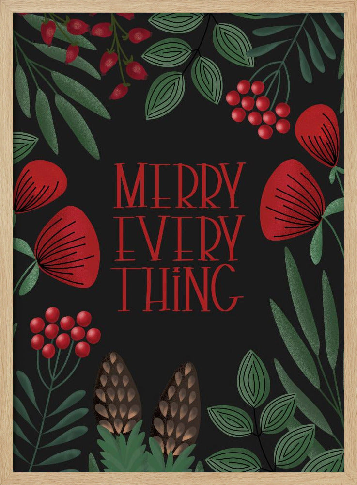 Merry everything in black Poster