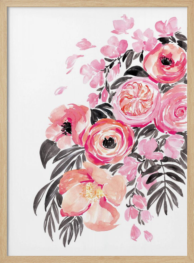 Danette bouquet in pink Poster