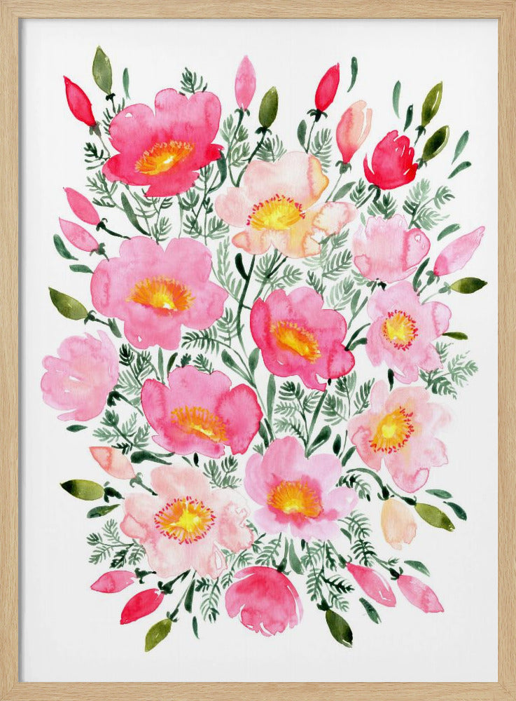 Winterlynn bouquet in pink Poster