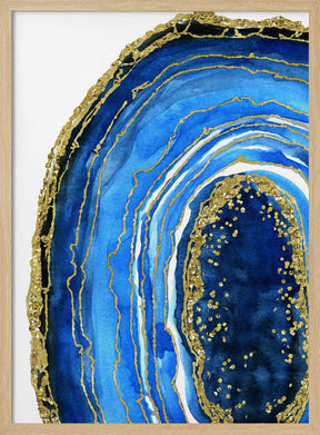 Cobalt blue geode Poster