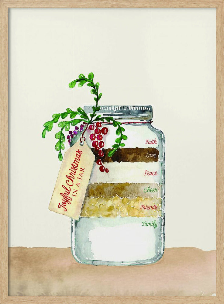 Joyful Christmas in a jar Poster