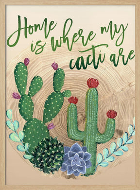 Home is where my cacti are Poster