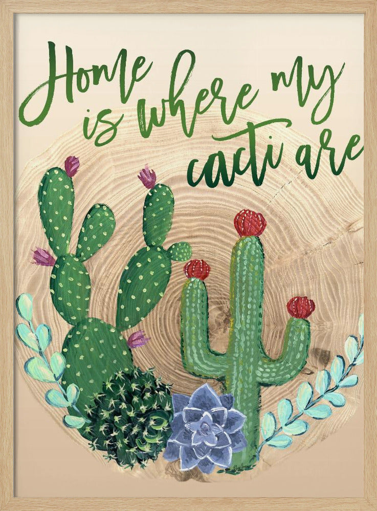 Home is where my cacti are Poster