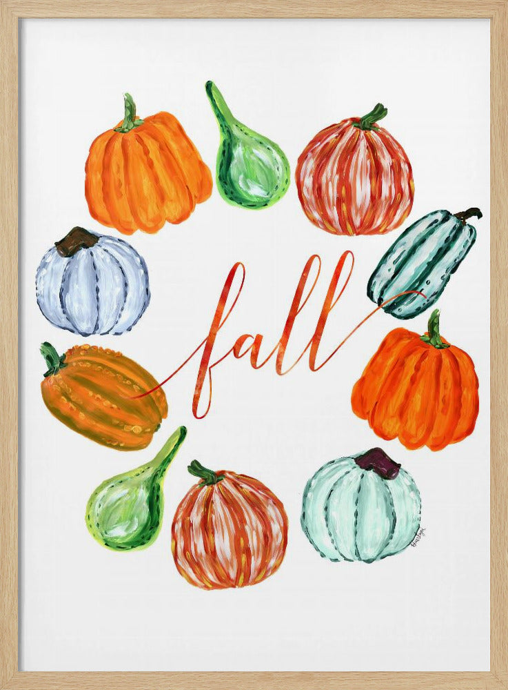 Fall pumkins Poster