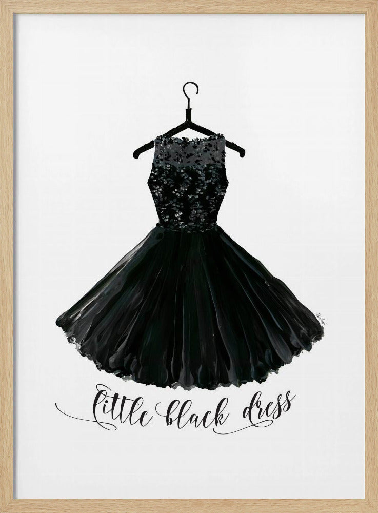 Little black dress in hanger Poster