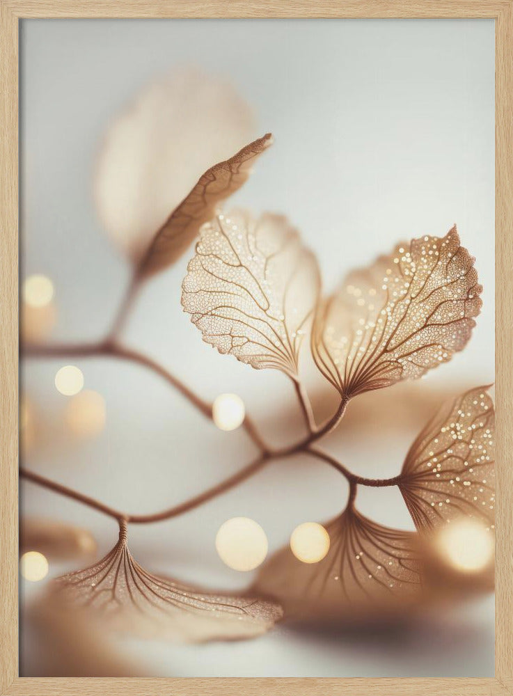 Filigree Leafs Poster