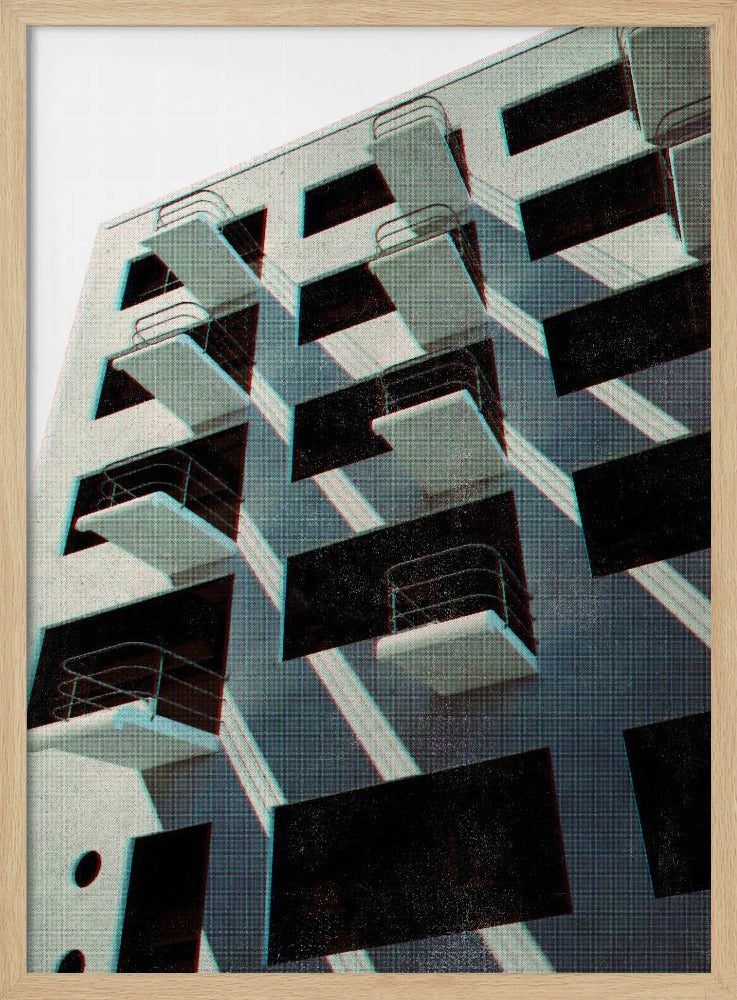 Bauhaus Dessau architecture in vintage magazine style VI Poster