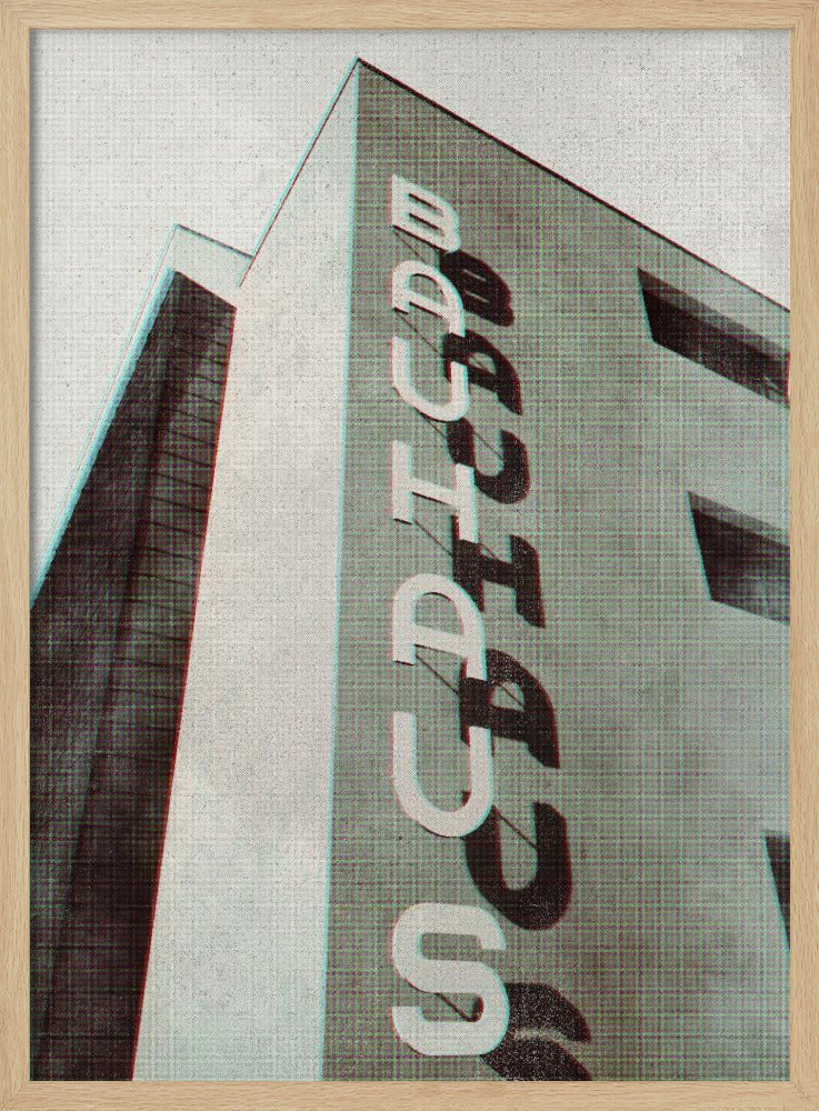 Bauhaus Dessau architecture in vintage magazine style I Poster