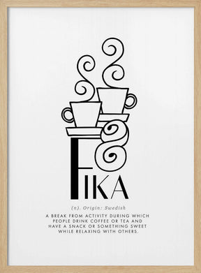 Fika illustrated definition Poster