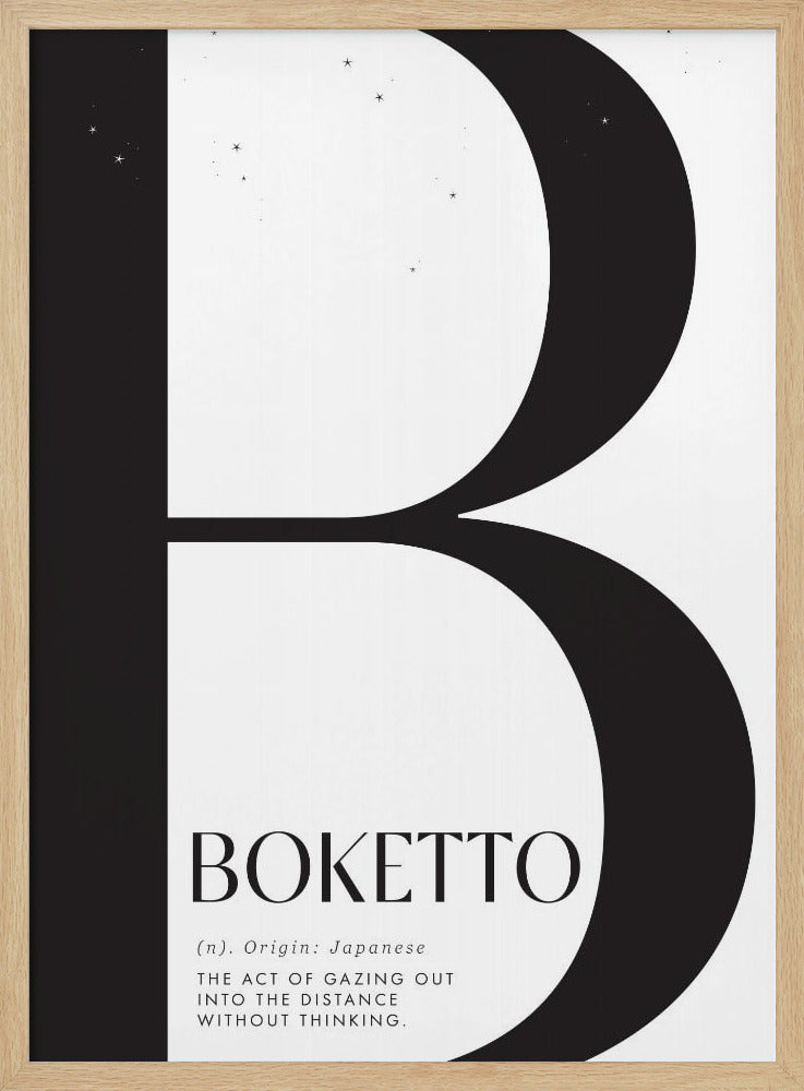 Boketto definition gazing out into the distance Poster