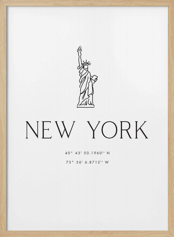 New York city coordinates Poster