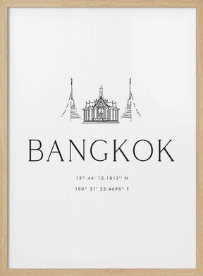 Bangkok coordinates Poster