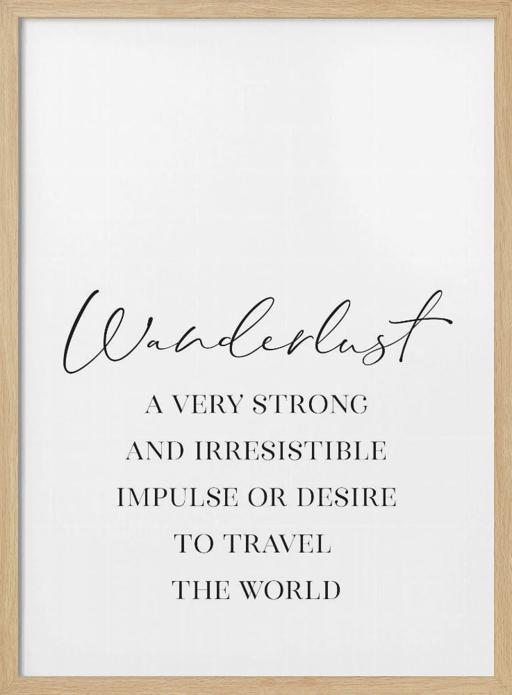 Wanderlust quote Poster