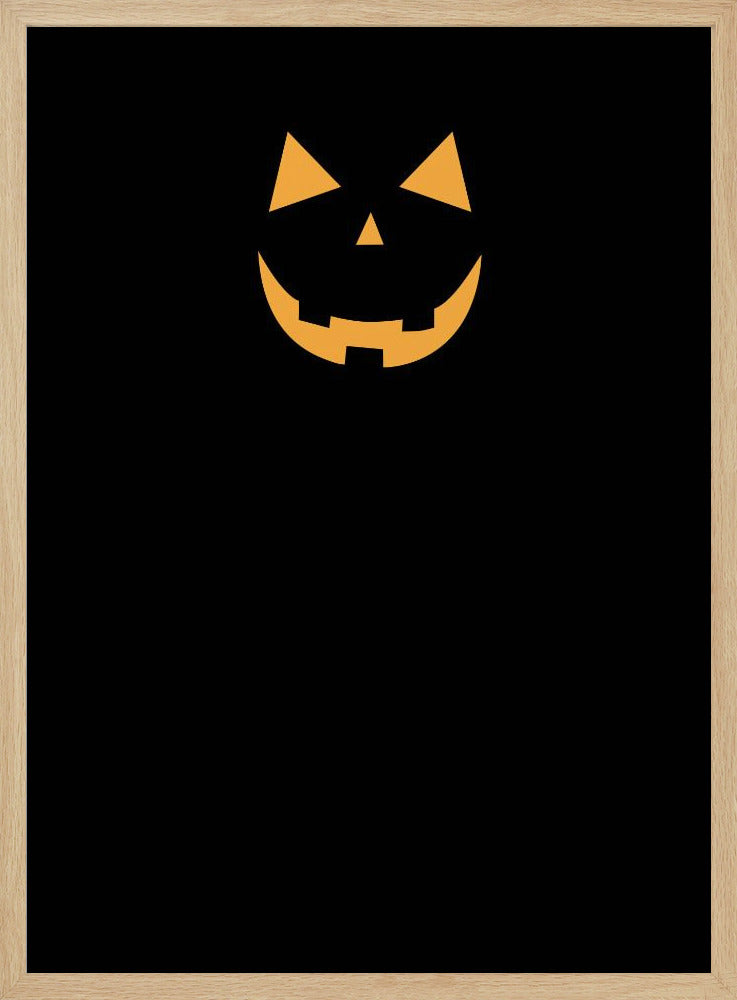 Minimal jack-o'-lantern Poster