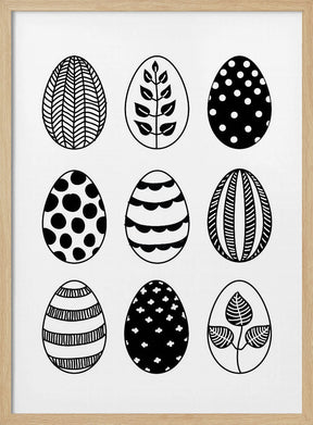 Scandi Easter eggs Poster