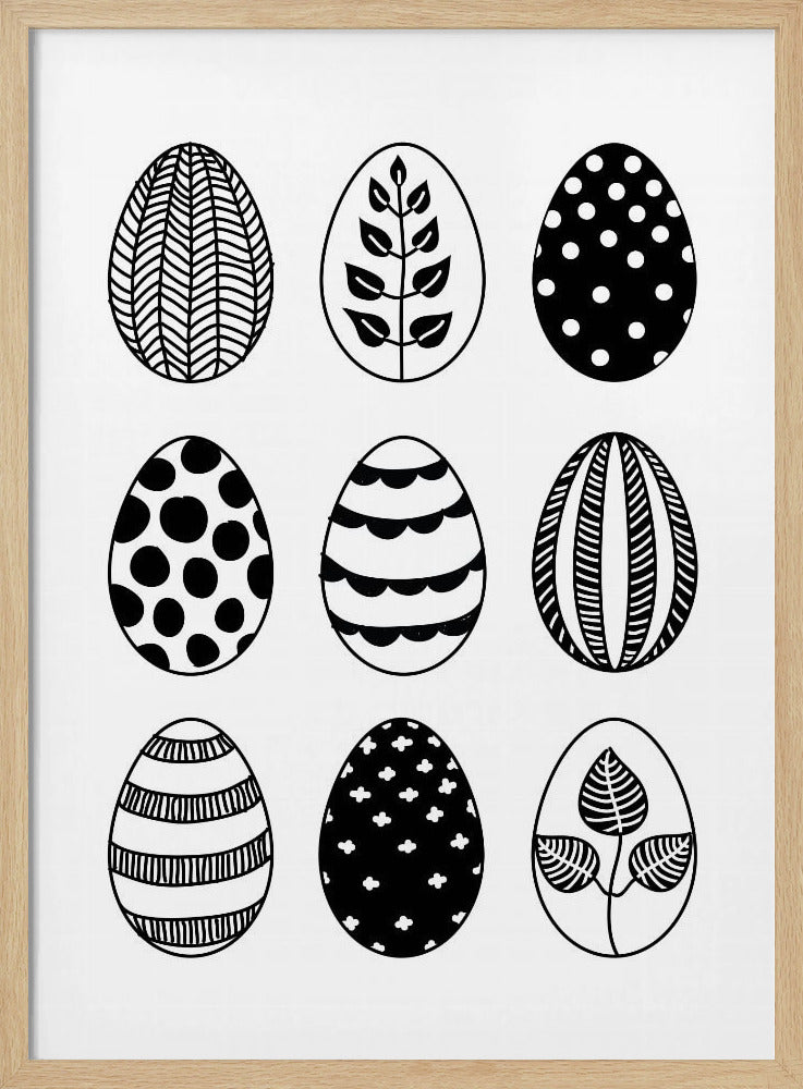 Scandi Easter eggs Poster